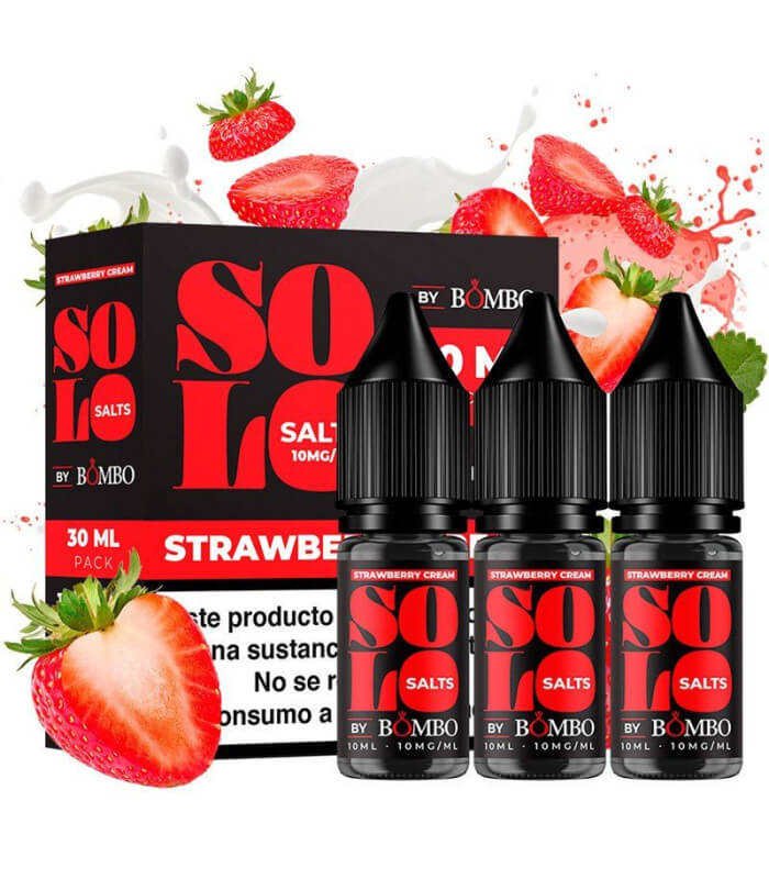 Strawberry Cream 3x10ml - Solo Salts by Bombo